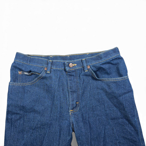 Vintage Lee Jeans Mens 34x30 Blue Straight Fit Dark Wash Cotton Poly Blend Y2K - Picture 3 of 9